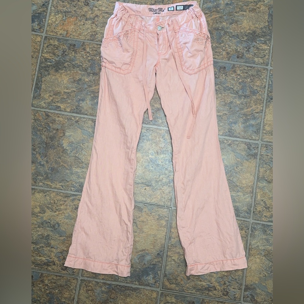 Miss Me Trouser Wide legged pants. Coral color